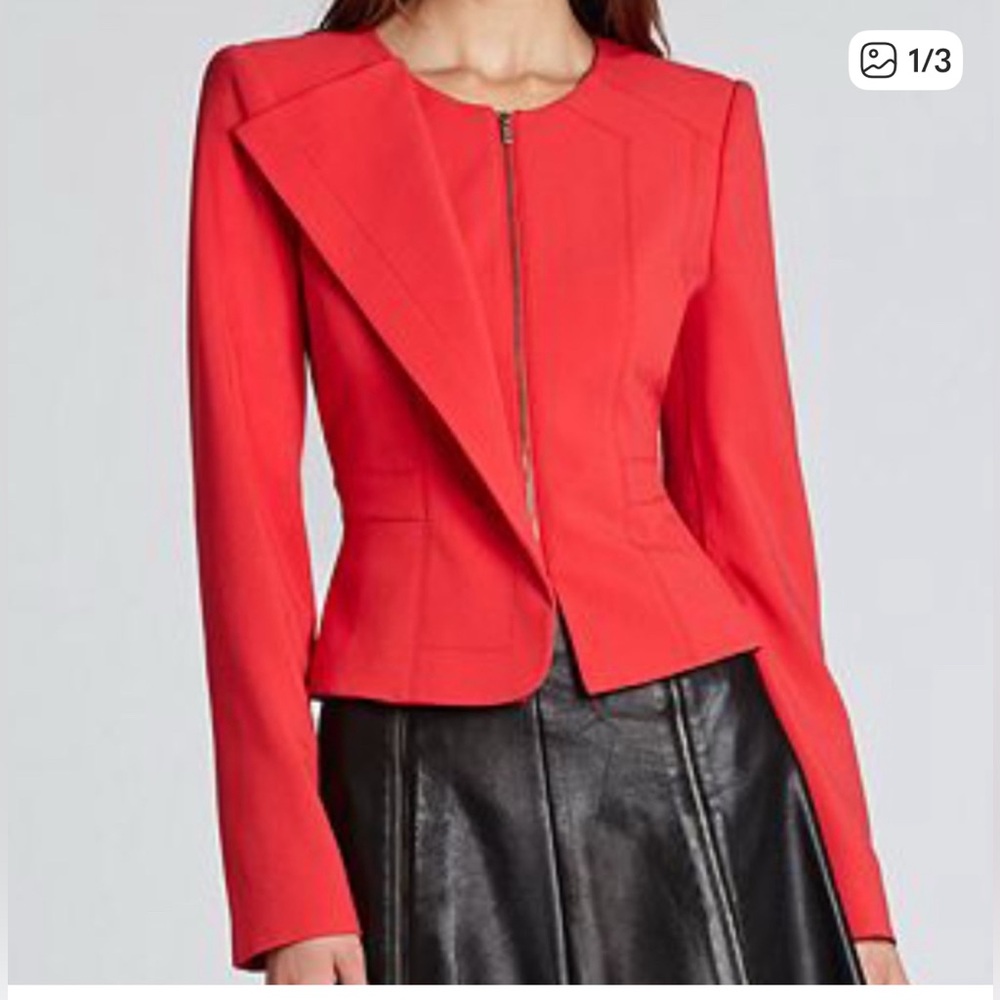 BCBGMaxAzria Red peplum Blazer.